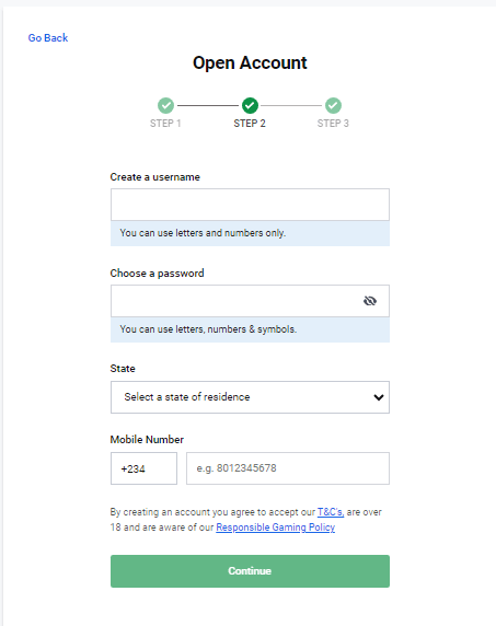 how to open a bet9ja account